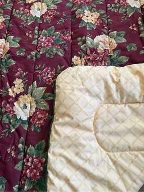 Waverly Garden Room Floral Manor Twin Comforter Burgundy Cottage Rose Bedding